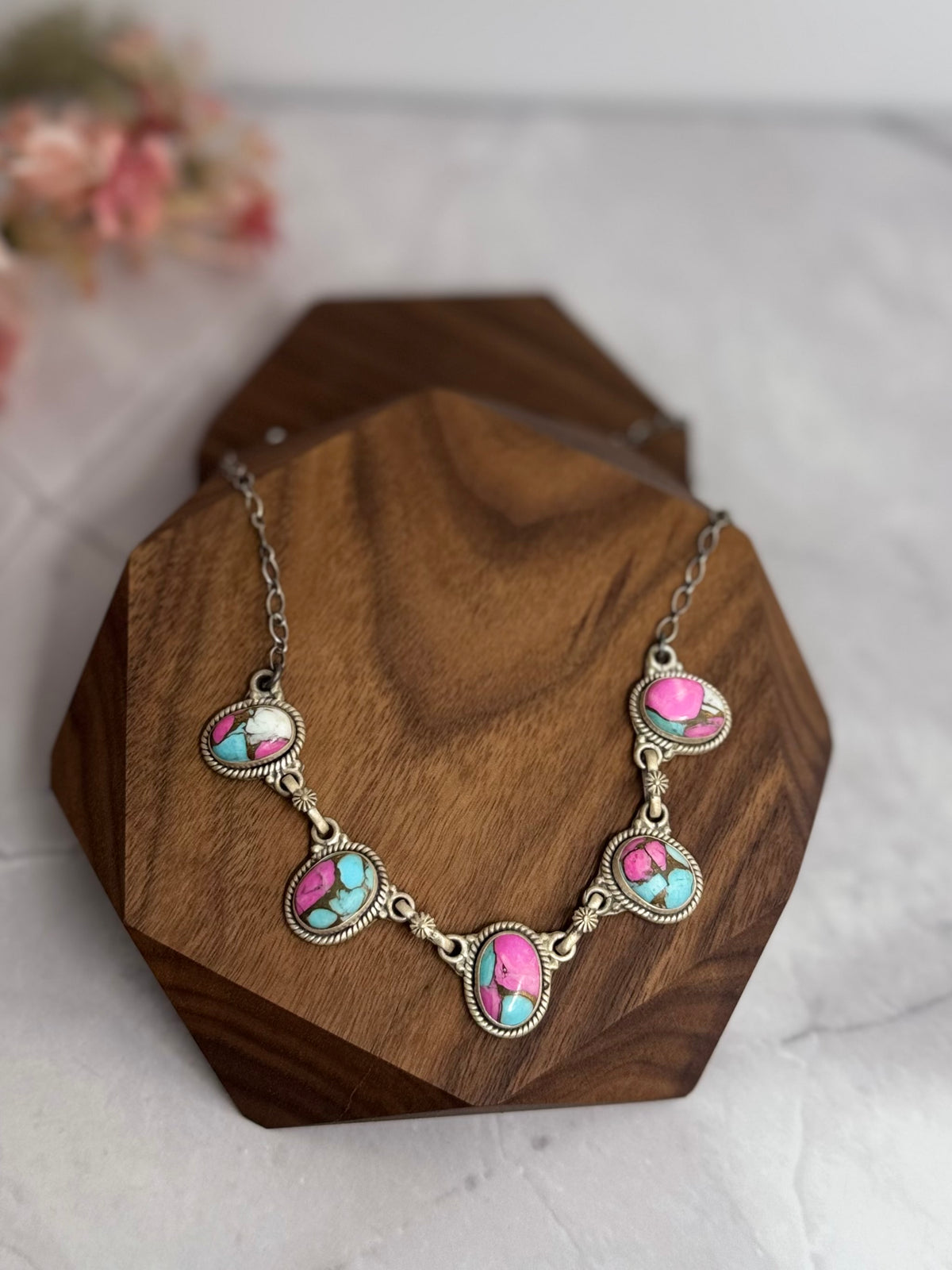 Cotton candy necklace