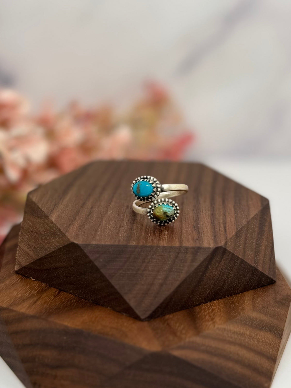 Turquoise bypass ring