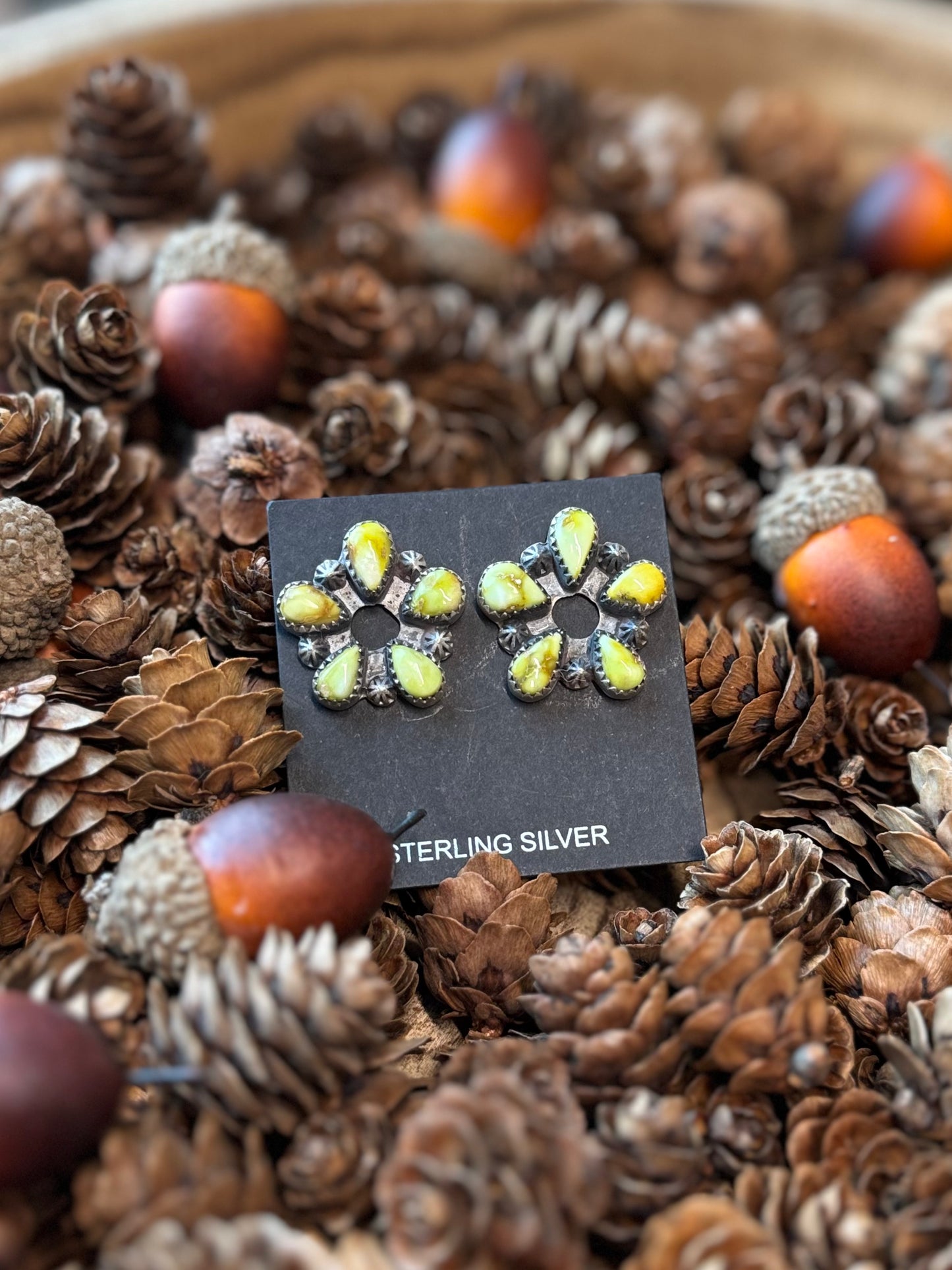 Palomino cluster earrings