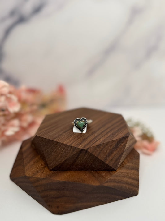 Turquoise heart ring