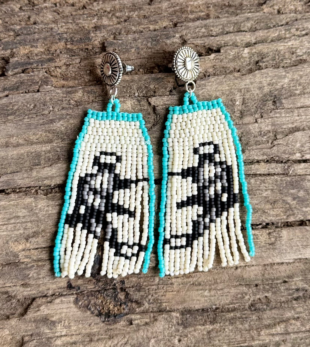 Beaded bit earrings