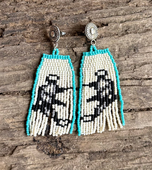 Beaded bit earrings