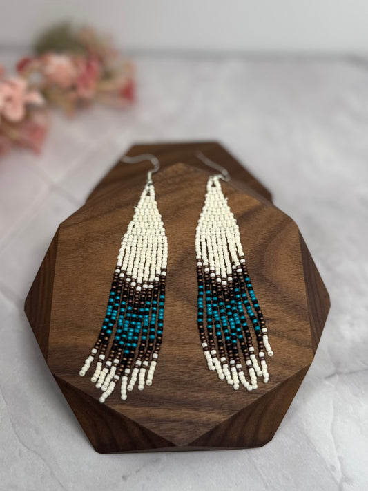 Beaded fringe earrings
