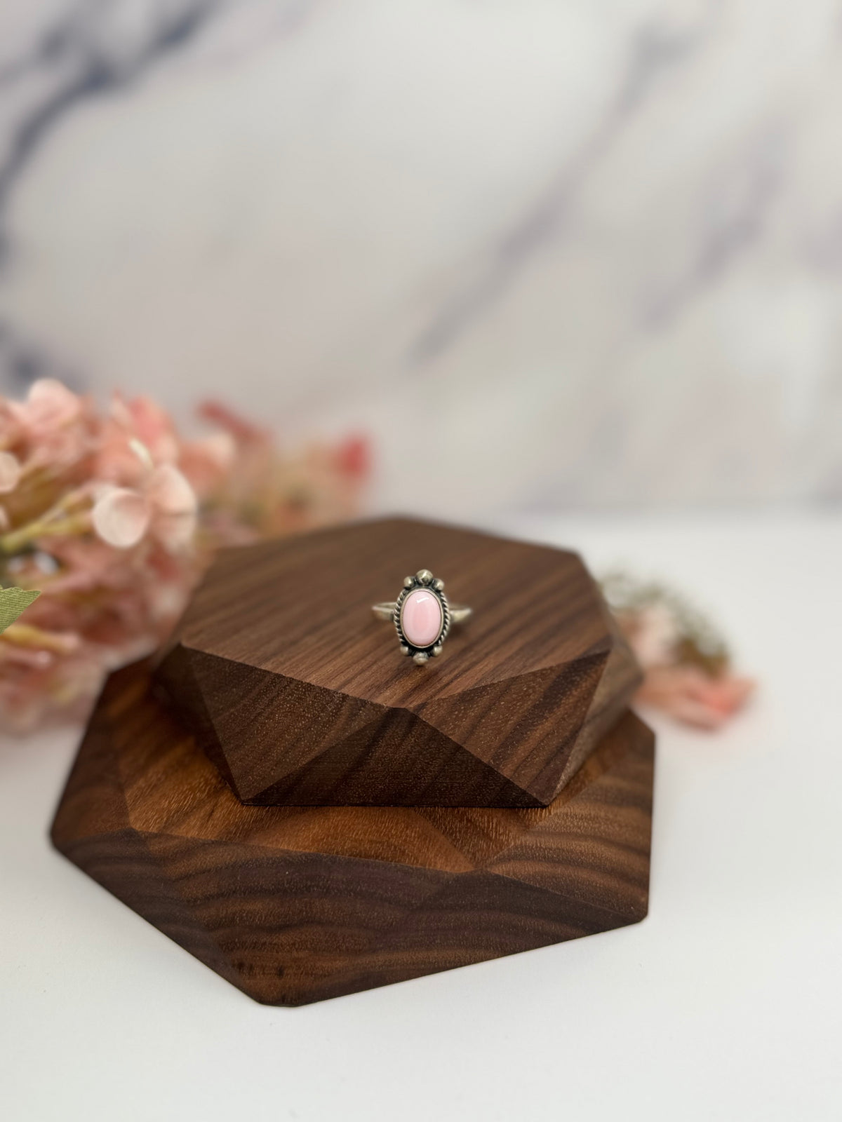 Pink conch ring